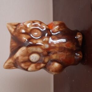 Vintage 1970s Ceramic Owl Figurine